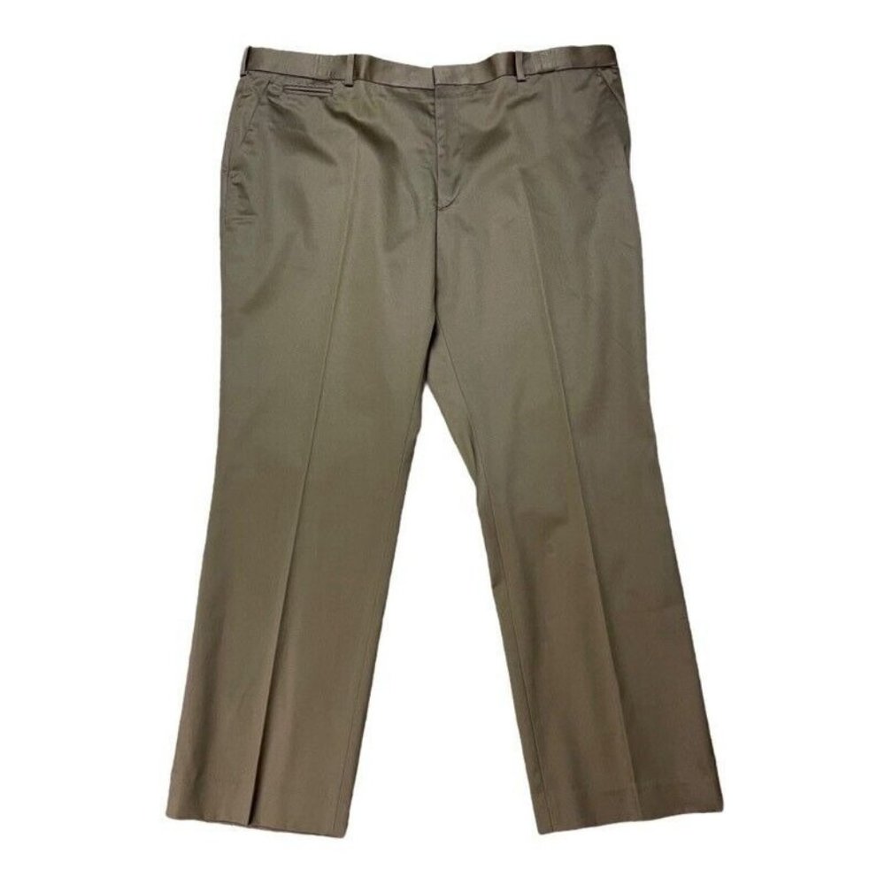 Perry Ellis Mens Dress Pants Chocolate Brown Pockets Tailored Fit 42 x 30